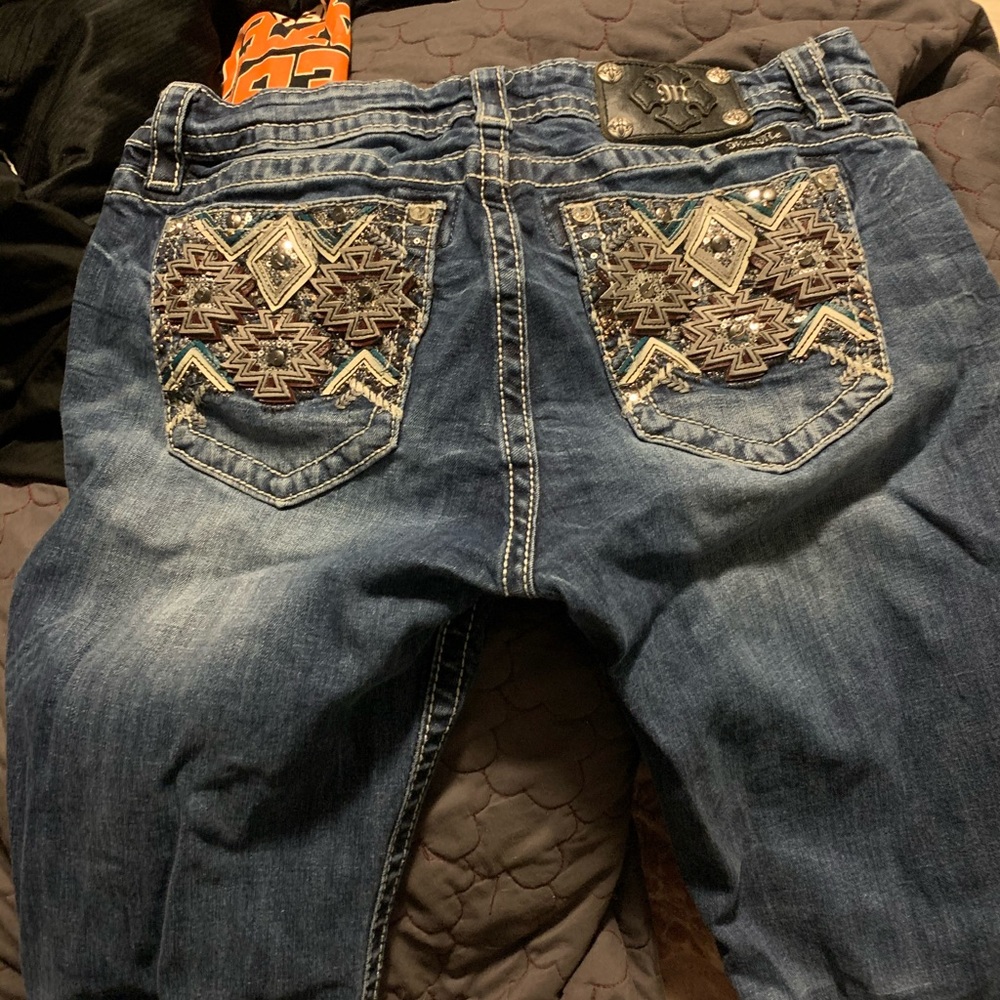 Miss me boot cut bling pants